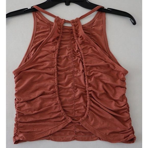 FP Movement OB1275502 Women's Sz M Burnt Orange Free Fold Ruched Tank Top - Picture 5 of 5